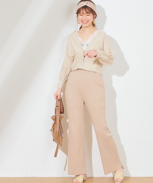 natural couture(ナチュラルクチュール)の「羽織りにもなるショートブラウス(シャツ/ブラウス・レディース・ブラック/ベージュ/ライトベージュ/ミント・FREE)」の11枚目の写真