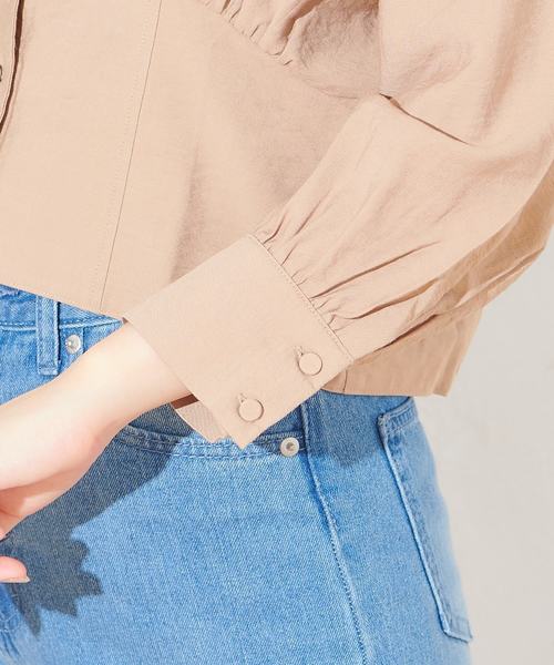 natural couture(ナチュラルクチュール)の「羽織りにもなるショートブラウス(シャツ/ブラウス・レディース・ブラック/ベージュ/ライトベージュ/ミント・FREE)」の19枚目の写真