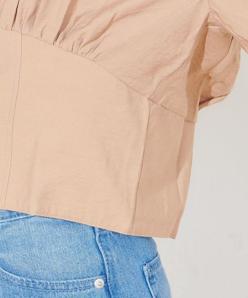 natural couture(ナチュラルクチュール)の「羽織りにもなるショートブラウス(シャツ/ブラウス・レディース・ブラック/ベージュ/ライトベージュ/ミント・FREE)」の20枚目の写真