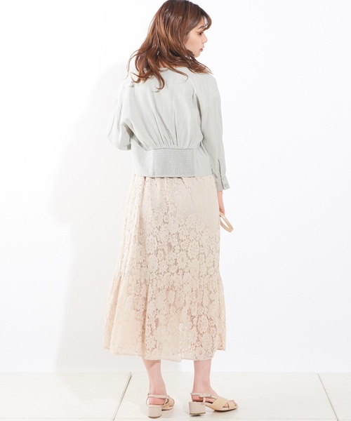 natural couture(ナチュラルクチュール)の「羽織りにもなるショートブラウス(シャツ/ブラウス・レディース・ブラック/ベージュ/ライトベージュ/ミント・FREE)」の22枚目の写真