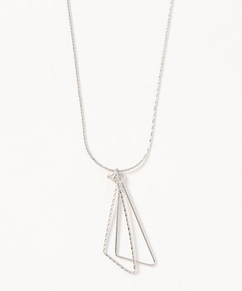 AMERICAN HOLIC(アメリカンホリック)の「ダブルトライアングルトップネックレス(ネックレス・レディース・シルバー/ゴールド・FREE)」の1枚目の写真