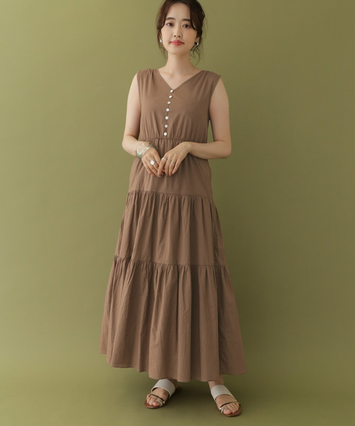 Items Items ワンピース Urbanresearch アイテムズ ノースリーブティアードワンピース ワンピース アーバンリサーチ のファッション ワンピース セール