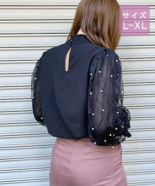 apres jour(アプレジュール)の「【大きいサイズ】パールレースハイネックブラウス【ZOZOTOWN限定アイテム】(シャツ/ブラウス・レディース・ブラック/オフホワイト/モカ・X-LARGE)」の10枚目の写真