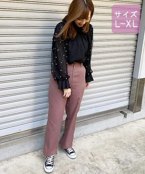 apres jour(アプレジュール)の「【大きいサイズ】パールレースハイネックブラウス【ZOZOTOWN限定アイテム】(シャツ/ブラウス・レディース・ブラック/オフホワイト/モカ・X-LARGE)」の12枚目の写真