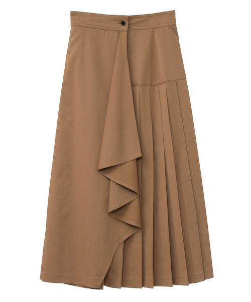 CLANE（クラネ）の「ASSYMETRY FRILL PLEAT WRAP SKIRT（スカート
