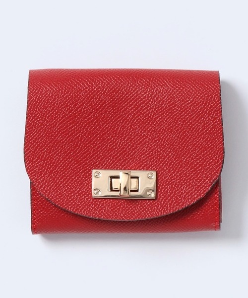 florist（フローリスト）の「牛革ラウンドフラップ二つ折り財布（財布・レディース・ブラック/ブラウン/グレー/レッド/ブルー/キャメル/グレイッシュベージュ/グリーン・FREE）」の8枚目の写真