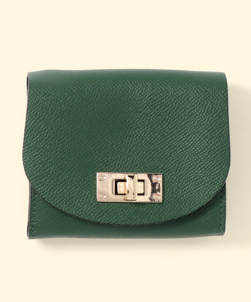 florist（フローリスト）の「牛革ラウンドフラップ二つ折り財布（財布・レディース・ブラック/ブラウン/グレー/レッド/ブルー/キャメル/グレイッシュベージュ/グリーン・FREE）」の6枚目の写真