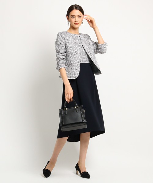 セール ワンピース ドレス カラースラブツィード切替ワンピース ワンピース Indivi インディヴィ のワンピース カラースラブツィード切替 ワンピース 127 509 01 をセール価格で購入できます Indivi ワンピース Indivi インディヴィ のファッション