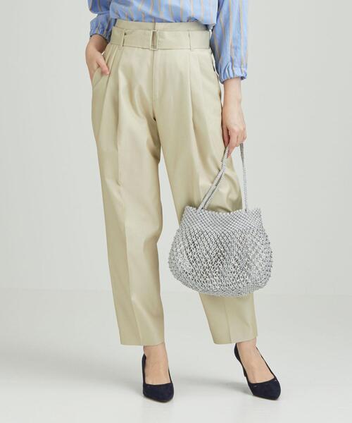 green label relaxing（グリーンレーベルリラクシング）の「◆FM ギャバ バレル パンツ（その他パンツ・レディース・ナチュラル/ライトブルー/ライラック・38/40/34/36）」の2枚目の写真