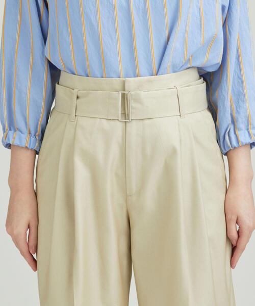 green label relaxing（グリーンレーベルリラクシング）の「◆FM ギャバ バレル パンツ（その他パンツ・レディース・ナチュラル/ライトブルー/ライラック・38/40/34/36）」の4枚目の写真