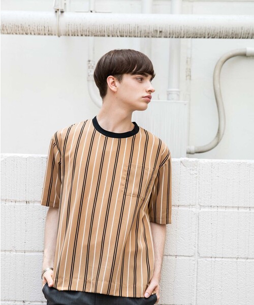 STUDIOUS(ステュディオス)の「半袖シャツ(シャツ/ブラウス・メンズ・ベージュ・1)」の1枚目の写真