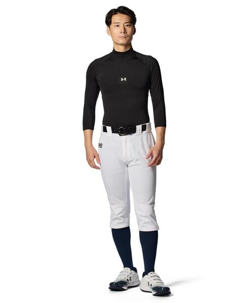 UNDER ARMOUR(アンダーアーマー)の「UAヒートギアアーマー コンプレッション 3/4モックネック シャツ(ベースボール/メンズ)(Tシャツ/カットソー・メンズ・ネイビー/ブラック/ダークネイビー・MD/XL/LG/SM/XXL/3XL)」の12枚目の写真