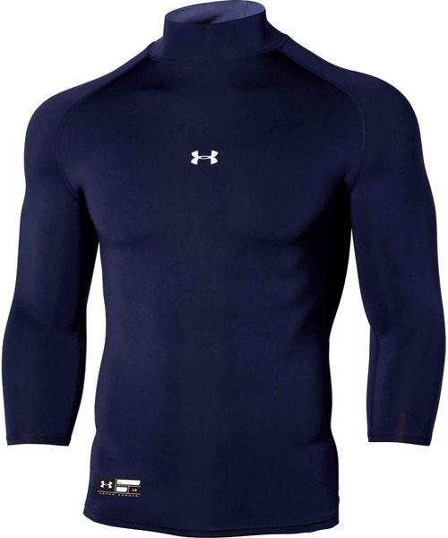 UNDER ARMOUR(アンダーアーマー)の「UAヒートギアアーマー コンプレッション 3/4モックネック シャツ(ベースボール/メンズ)(Tシャツ/カットソー・メンズ・ネイビー/ブラック/ダークネイビー・MD/XL/LG/SM/XXL/3XL)」の11枚目の写真