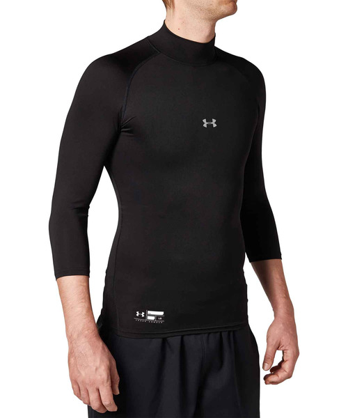UNDER ARMOUR(アンダーアーマー)の「UAヒートギアアーマー コンプレッション 3/4モックネック シャツ(ベースボール/メンズ)(Tシャツ/カットソー・メンズ・ネイビー/ブラック/ダークネイビー・MD/XL/LG/SM/XXL/3XL)」の8枚目の写真