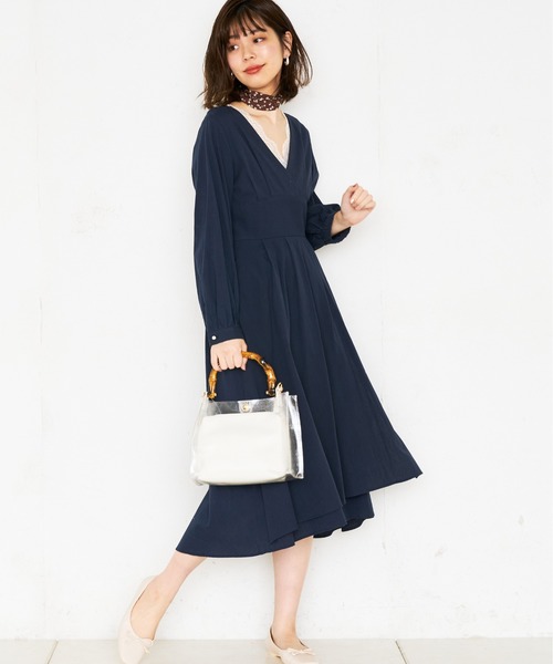 natural couture(ナチュラルクチュール)の「レディカシュクールワンピース(ワンピース・レディース・ベージュ/ネイビー/イエロー/ピンク/その他1/その他2・FREE)」の7枚目の写真