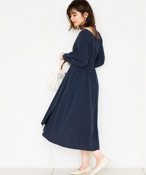 natural couture(ナチュラルクチュール)の「レディカシュクールワンピース(ワンピース・レディース・ベージュ/ネイビー/イエロー/ピンク/その他1/その他2・FREE)」の10枚目の写真