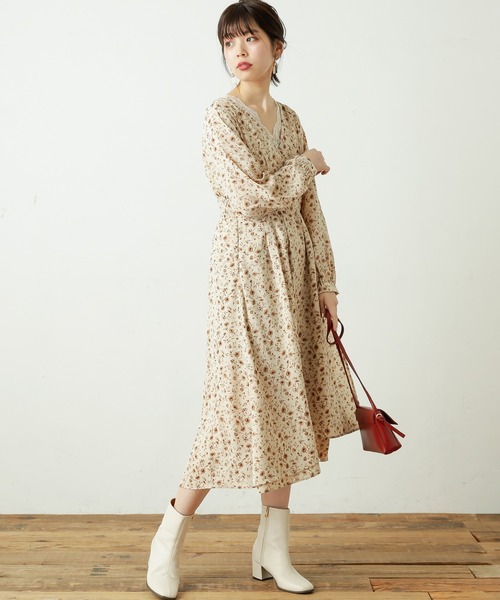 natural couture(ナチュラルクチュール)の「レディカシュクールワンピース(ワンピース・レディース・ベージュ/ネイビー/イエロー/ピンク/その他1/その他2・FREE)」の8枚目の写真