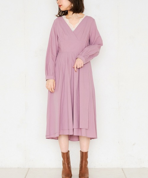 natural couture(ナチュラルクチュール)の「レディカシュクールワンピース(ワンピース・レディース・ベージュ/ネイビー/イエロー/ピンク/その他1/その他2・FREE)」の22枚目の写真