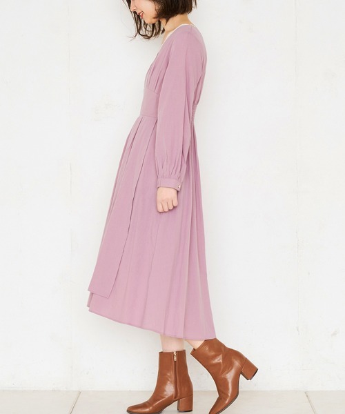 natural couture(ナチュラルクチュール)の「レディカシュクールワンピース(ワンピース・レディース・ベージュ/ネイビー/イエロー/ピンク/その他1/その他2・FREE)」の9枚目の写真