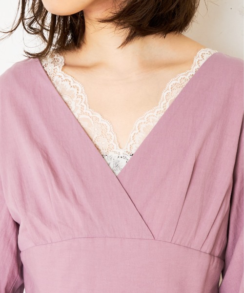 natural couture(ナチュラルクチュール)の「レディカシュクールワンピース(ワンピース・レディース・ベージュ/ネイビー/イエロー/ピンク/その他1/その他2・FREE)」の19枚目の写真