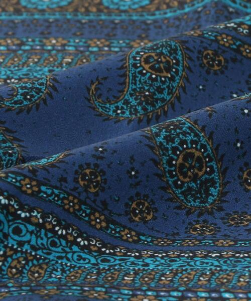 green label relaxing（グリーンレーベルリラクシング）の「アート ペイズリー ポケット チーフ（バンダナ/スカーフ・メンズ・ターコイズブルー/ネイビー・FREE）」の4枚目の写真