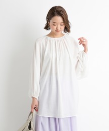 DouDou | バックオープンギャザーブラウス(シャツ/ブラウス)