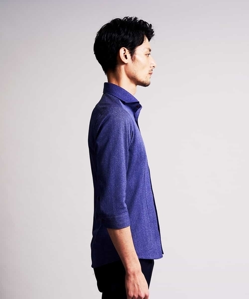 MICHEL KLEIN HOMME (ミッシェルクランオム)の「シャツ(ロジェ)(シャツ/ブラウス・メンズ・ライトパープル/ダークネイビー/ベージュ/ライトブルー・46/48/51/52)」の6枚目の写真