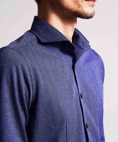 MICHEL KLEIN HOMME (ミッシェルクランオム)の「シャツ(ロジェ)(シャツ/ブラウス・メンズ・ライトパープル/ダークネイビー/ベージュ/ライトブルー・46/48/51/52)」の9枚目の写真