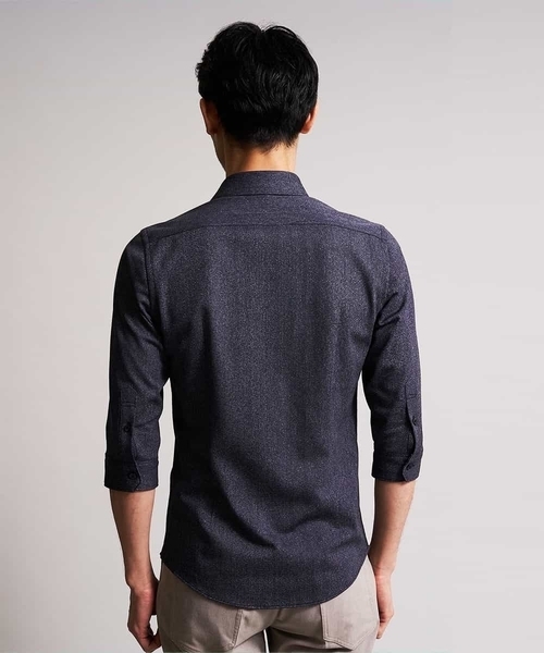 MICHEL KLEIN HOMME (ミッシェルクランオム)の「シャツ(ロジェ)(シャツ/ブラウス・メンズ・ライトパープル/ダークネイビー/ベージュ/ライトブルー・46/48/51/52)」の16枚目の写真