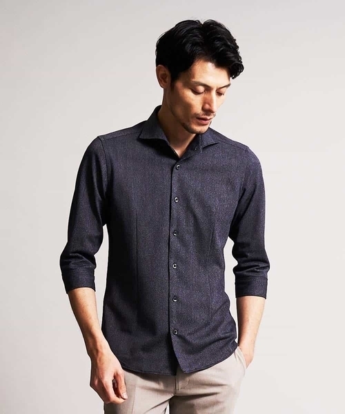 MICHEL KLEIN HOMME (ミッシェルクランオム)の「シャツ(ロジェ)(シャツ/ブラウス・メンズ・ライトパープル/ダークネイビー/ベージュ/ライトブルー・46/48/51/52)」の17枚目の写真