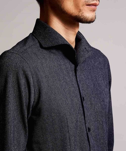 MICHEL KLEIN HOMME (ミッシェルクランオム)の「シャツ(ロジェ)(シャツ/ブラウス・メンズ・ライトパープル/ダークネイビー/ベージュ/ライトブルー・46/48/51/52)」の18枚目の写真