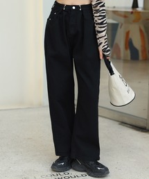 DAY CLOSET | レディース ハイウエスト＆タックのルーズデニムパンツ(デニムパンツ)