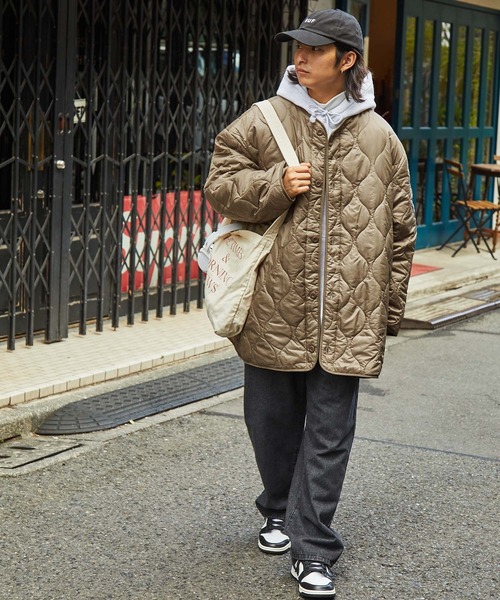 【コントワーデコトニエ】マロン色のラムレザーキルティングジャケット　大きいサイズ MONO-MART（モノマート）の「M-65中綿キルティングライナー