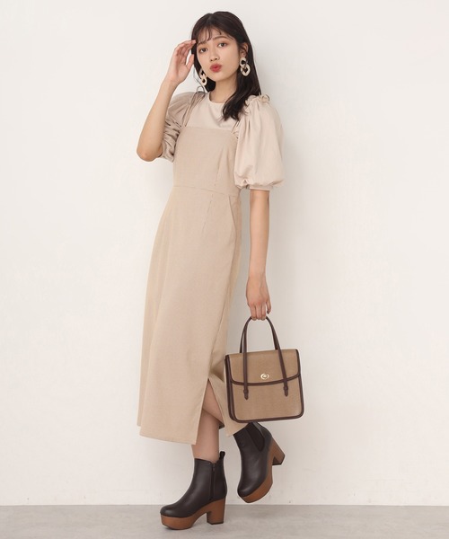 one after another NICE CLAUP（ワンアフターアナザーナイスクラップ）の「パイピングスクエアバッグ（ショルダーバッグ・レディース・アイボリー/ブラック/モカ・FREE）」の7枚目の写真