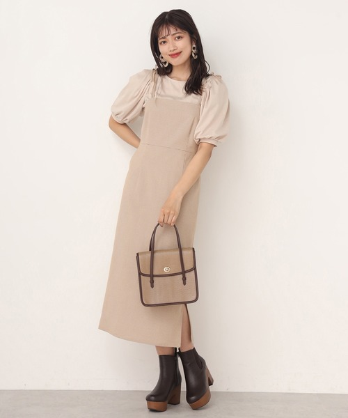 one after another NICE CLAUP（ワンアフターアナザーナイスクラップ）の「パイピングスクエアバッグ（ショルダーバッグ・レディース・アイボリー/ブラック/モカ・FREE）」の8枚目の写真