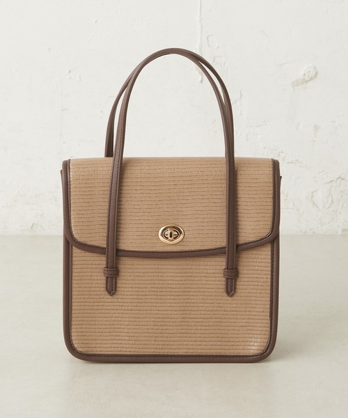 one after another NICE CLAUP（ワンアフターアナザーナイスクラップ）の「パイピングスクエアバッグ（ショルダーバッグ・レディース・アイボリー/ブラック/モカ・FREE）」の6枚目の写真