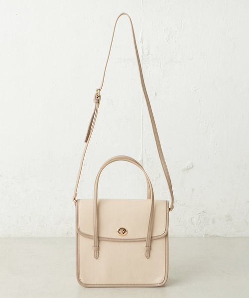 one after another NICE CLAUP（ワンアフターアナザーナイスクラップ）の「パイピングスクエアバッグ（ショルダーバッグ・レディース・アイボリー/ブラック/モカ・FREE）」の16枚目の写真