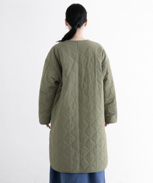 LOWRYS FARM（ローリーズファーム）の「ロングキルティングコート　917050（その他アウター・レディース・ブラック/ベージュ/カーキ・FREE）」の8枚目の写真