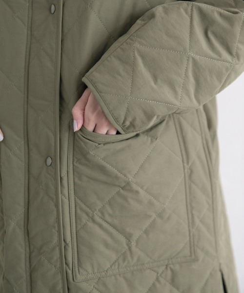 LOWRYS FARM（ローリーズファーム）の「ロングキルティングコート　917050（その他アウター・レディース・ブラック/ベージュ/カーキ・FREE）」の12枚目の写真