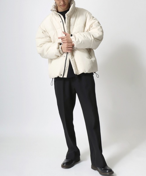 セール】Fiber Down Puffer Jacket/オーバーサイズ ショート丈