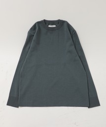18Gミラノリブクルーネックニット