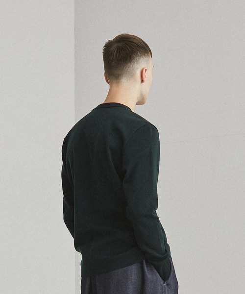 UNITED TOKYO カシミアブレンド、ラムウールクルーネックニット 残りわずか〉18Gウールミラノリブクルーネックニット(1 OFF WHITE