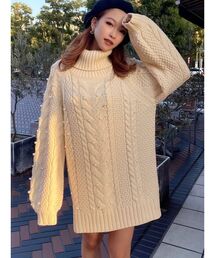 RESEXXY | ビーズケーブルニットワンピース(ワンピース)