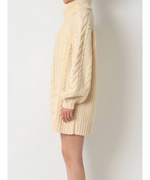 RESEXXY（リゼクシー）の「ビーズケーブルニットワンピース（ワンピース・レディース・ブラック/ピンク/アイボリー・FREE）」の19枚目の写真