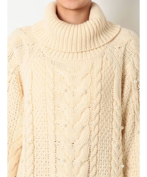 RESEXXY（リゼクシー）の「ビーズケーブルニットワンピース（ワンピース・レディース・ブラック/ピンク/アイボリー・FREE）」の21枚目の写真