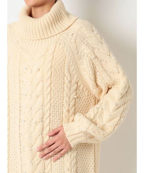 RESEXXY（リゼクシー）の「ビーズケーブルニットワンピース（ワンピース・レディース・ブラック/ピンク/アイボリー・FREE）」の22枚目の写真