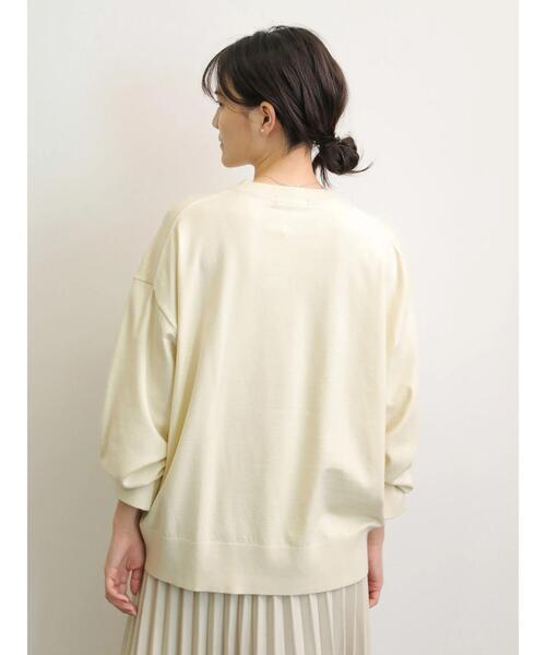 AMERICAN HOLIC（アメリカンホリック）の「クルーネックドロップショルダーニットプルオーバー（ニット/セーター・レディース・ブラック/グレー/カーキ/ブルー/アイボリー/キャメル/テラコッタ・M/L）」の19枚目の写真