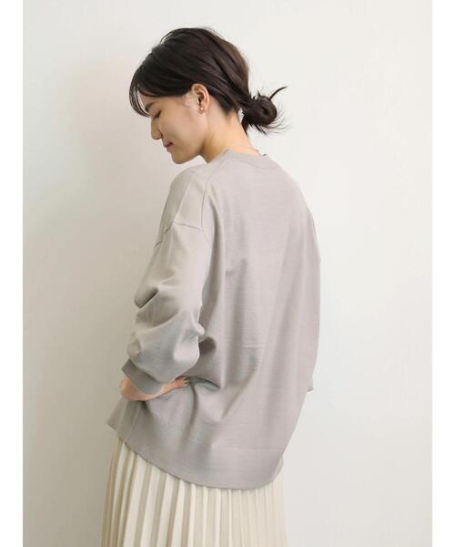 AMERICAN HOLIC（アメリカンホリック）の「クルーネックドロップショルダーニットプルオーバー（ニット/セーター・レディース・ブラック/グレー/カーキ/ブルー/アイボリー/キャメル/テラコッタ・M/L）」の22枚目の写真