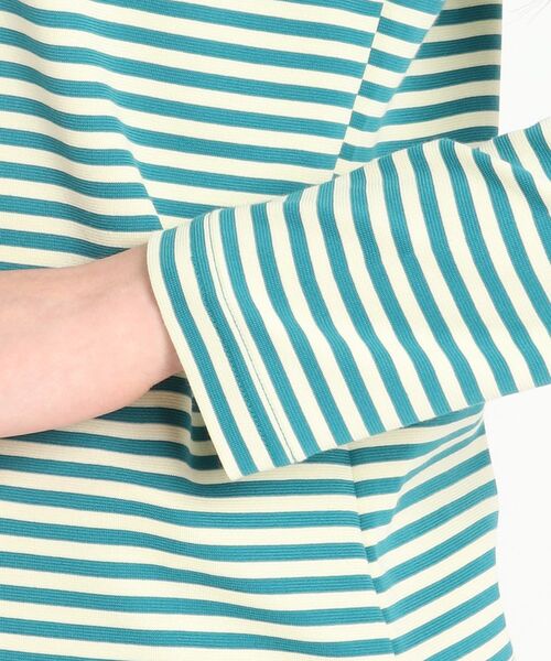 adabat(アダバット)の「◆【吸水速乾/UVカット】adabatミラノリブ ハーフジップ長袖ボーダー(Tシャツ/カットソー・レディース・イエロー系その他3/ブラック系/ピンク系9・40/38/42/36)」の13枚目の写真