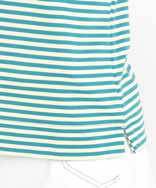 adabat(アダバット)の「◆【吸水速乾/UVカット】adabatミラノリブ ハーフジップ長袖ボーダー(Tシャツ/カットソー・レディース・イエロー系その他3/ブラック系/ピンク系9・40/38/42/36)」の14枚目の写真